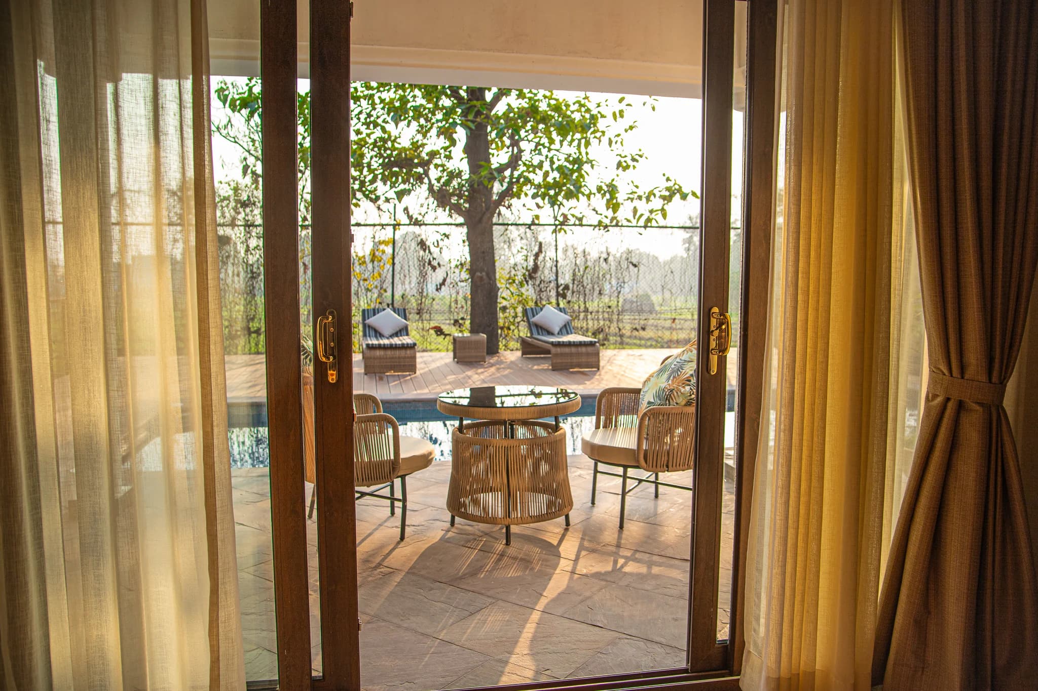 Private Pool Villa Terrace and Seating Area View