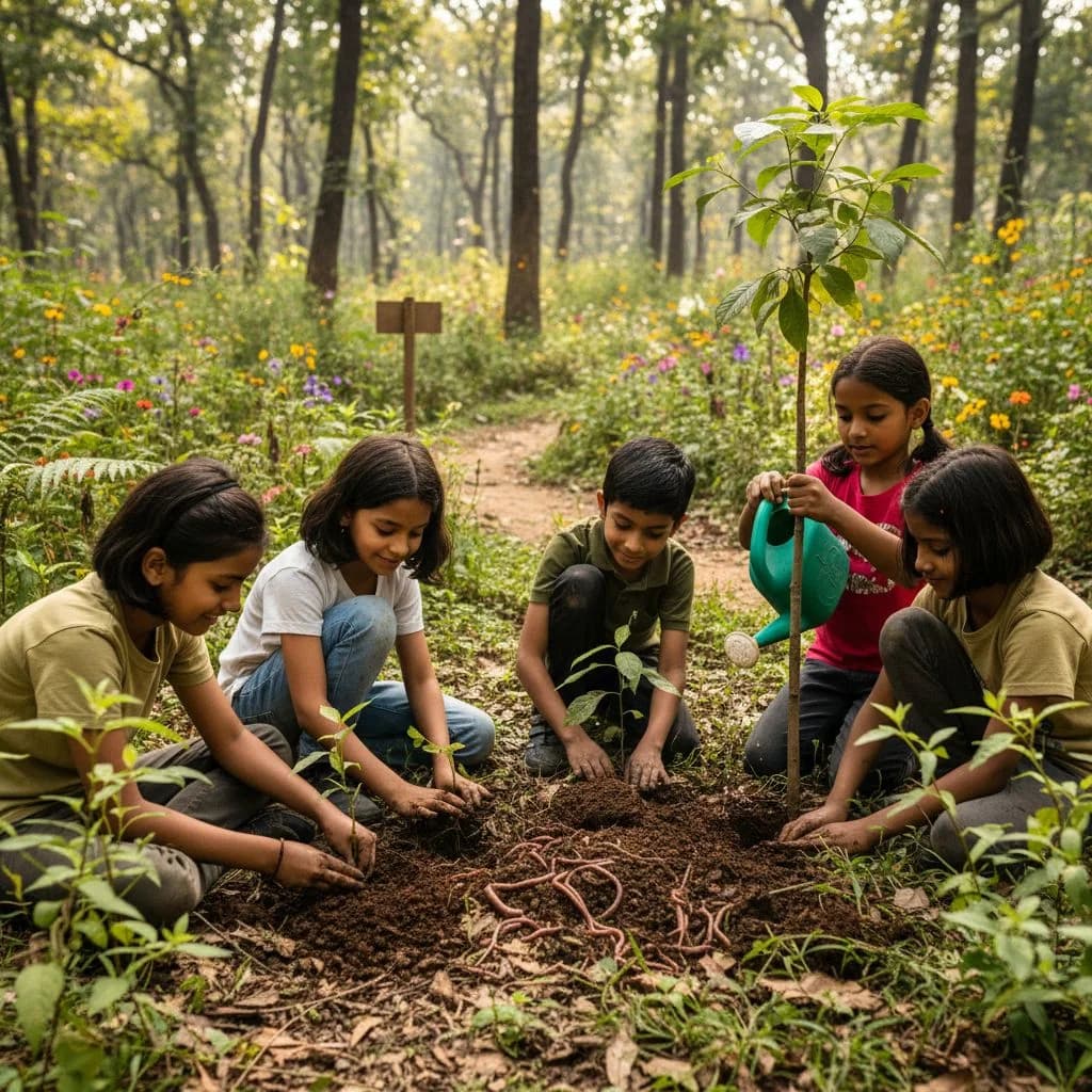 What Kids Learn during their trip to Corbett by Touching Soil Patience Responsibility and Ecology